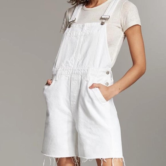 Denim Forum Pants - Denim Forum White Overalls/Shortalls